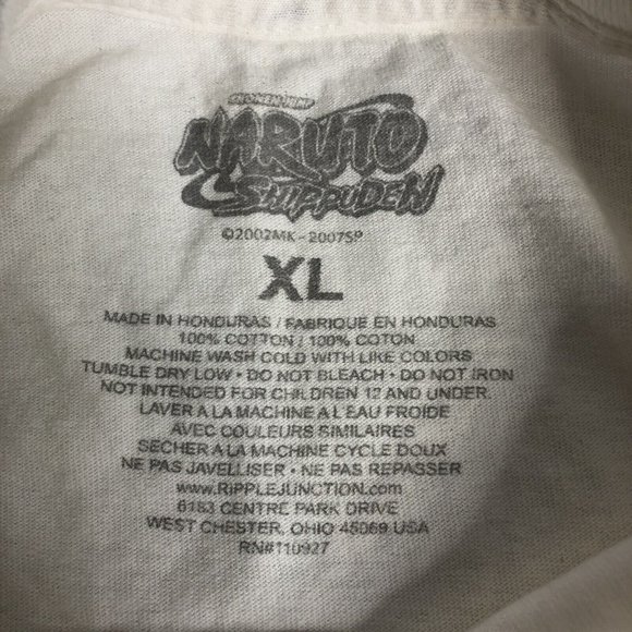 Naruto Shippuden 20th Anniversary Men's Graphic XL T-Shirt - Picture 7 of 10